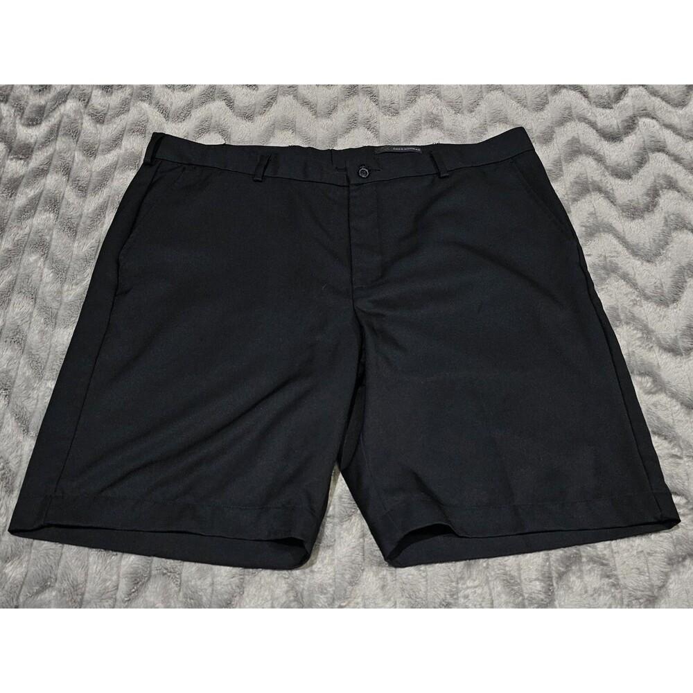 Greg Norman Mens Size 40 Black Flat Front Casual Chino Shorts